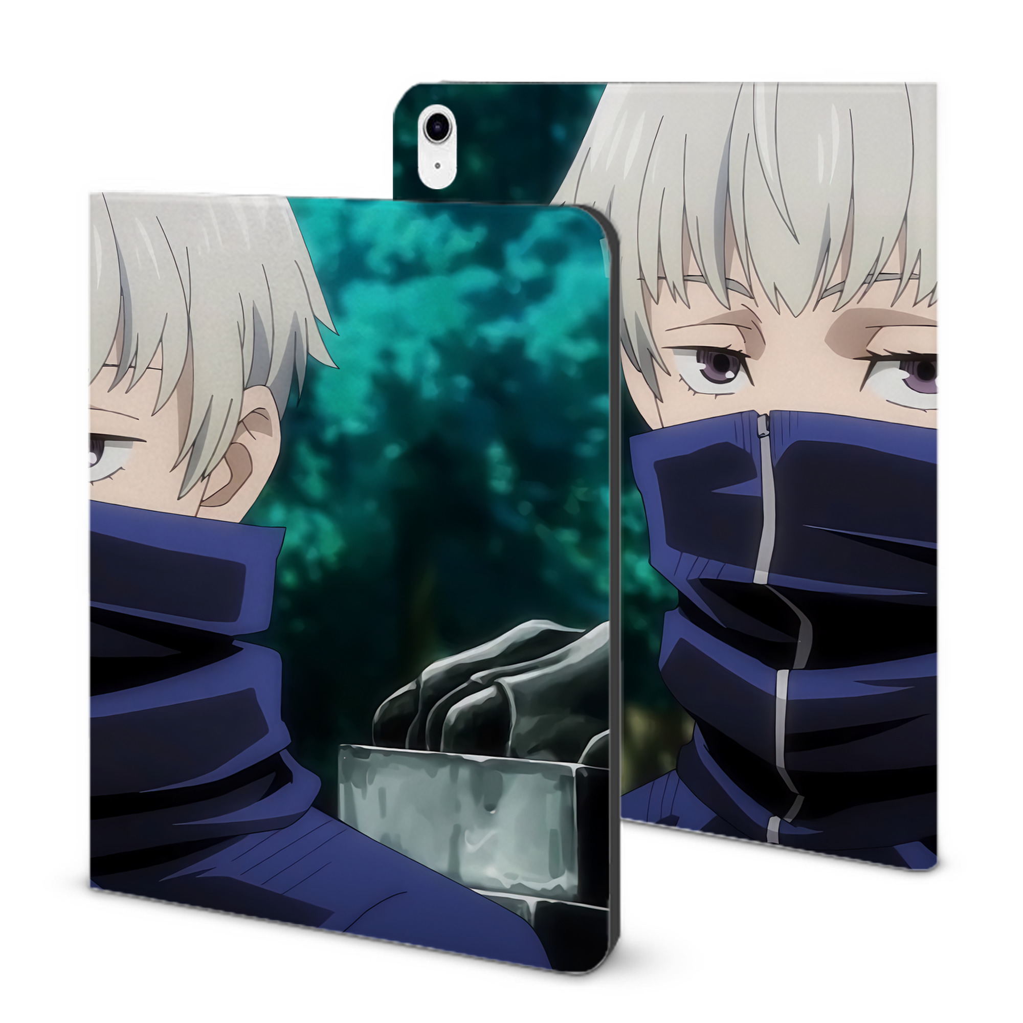 （画像用） 呪術廻戦 Jujutsu Kaisen IPad ケース ブック型 PUレザー TPU 耐衝撃 軽量 薄型 ペン収納なし 全面保護 IPad 各モデル対応